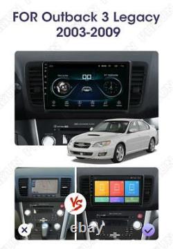 Lecteur radio stéréo GPS WiFi CarPlay 9'' 1+16Go pour Subaru Legacy Outback 03-09