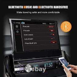Lecteur stéréo pour voiture à écran escamotable 1 Din 7 pouces Android/Apple Carplay CD DVD AM