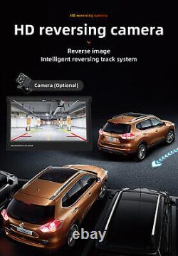 Lecteur stéréo radio pour voiture à un seul DIN avec écran rétractable pour Carplay et Android Auto.