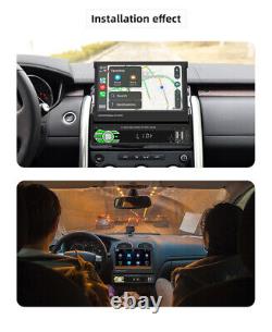 Lecteur stéréo radio pour voiture à un seul DIN avec écran rétractable pour Carplay et Android Auto.