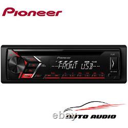 Pioneer DEH-S100UB Lecteur stéréo de voiture CD USB MP3 AUX Radio à un seul DIN avec affichage rouge