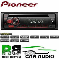 Pioneer DEH-S110UB Autoradio CD MP3 USB AUX 4 x 50 Watts Rouge