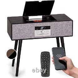 Platine tourne-disque Radio FM DAB+ Enregistreur Bluetooth Enceinte stéréo Lecteur CD Télécommande