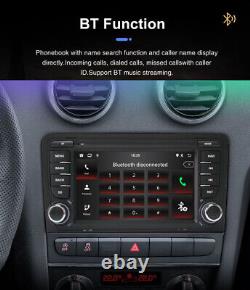 Pour Audi A3 S3 RS3 2003-2012 Lecteur de radio stéréo pour voiture 7'' GPS Navi BT RDS Carplay