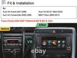 Pour Audi A4 S4 RS4 SEAT EXEO Sat Nav Android 13 Lecteur stéréo radio de voiture DAB+ GPS