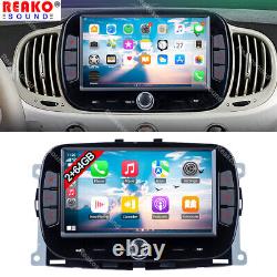 Pour Fiat 500 2016-2019 Lecteur Radio Stéréo Android 13 Wifi GPS CarPlay Navi