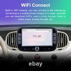 Pour Fiat 500 2016-2019 Lecteur Radio Stéréo Android 13 Wifi GPS CarPlay Navi