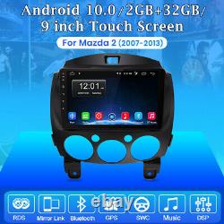 Pour Mazda 2 2007-2013 Android 2din Voiture Stéréo Radio Lecteur Gps Navi Bt Wifi Dab+