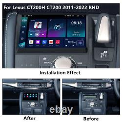 Pour RHD 2011-2022 Lexus CT200H Stéréo Radio GPS Navi WiFi Lecteur 7'' Android 12