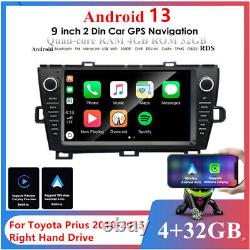 Pour Toyota Prius 2010-2015 Radio Stéréo GPS Nav Wifi FM Carplay 4+32GB Lecteur 9