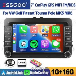 Pour VW GOLF MK5 MK6 7 Apple Carplay Autoradio Android 13 Lecteur GPS 16 Go