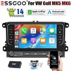 Pour VW GOLF MK5 MK6 7 Apple Carplay Autoradio DAB+ Android 14 Lecteur AHD