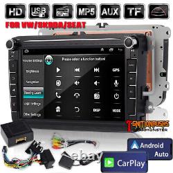 Pour VW GOLF MK5 MK6 8 Autoradio stéréo Android 12 GPS Player Auto Carplay au Royaume-Uni