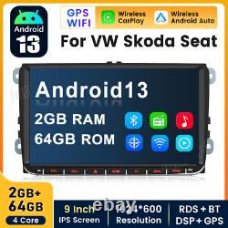 Pour VW GOLF MK5 MK6 9 Autoradio Carplay Apple Android 13 Lecteur WIFI GPS