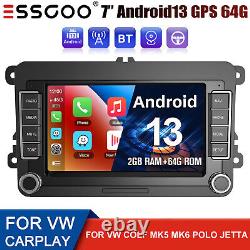 Pour VW GOLF MK5 MK6 CarPlay Car Stereo Radio Android Lecteur GPS Unité de tête 64G