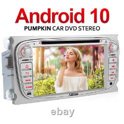 Pumpkin Android 10 Voiture Stereo Radio CD DVD Gps Sat Nav Pour Ford Mondeo Mk4 Focus