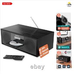 Radio DAB+ Bluetooth Oakcastle et lecteur CD 60W stéréo Hi-Fi avec télécommande, FM, Du