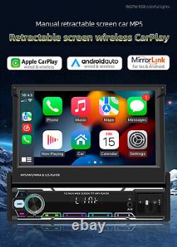 Radio Stéréo Écran Tactile Bluetooth 7 pouces Lecteur de Voiture CarPlay MP5 Player avec Caméra