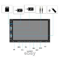 Radio de voiture Double Din MP5 avec écran tactile Bluetooth et caméra arrière