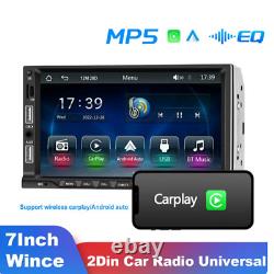 Radio de voiture Double Din MP5 avec écran tactile Bluetooth et caméra arrière
