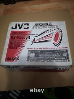 Radio de voiture stéréo vintage JVC KS-FX650R avec lecteur de cassette (fonctionne)