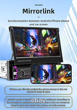 Radio stéréo de voiture 7 pouces Mono Din Lecteur MP5 Bluetooth FM Carplay Android Auto USB