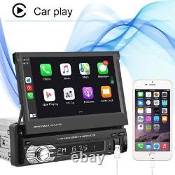 Single 1 Din 7 Flip Out Car Radio Stéréo Android/apple Carplay Dab+ Lecteur Mp5
