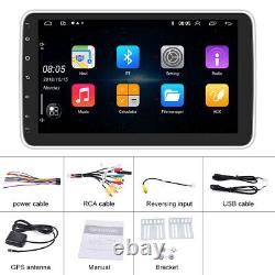 Single 1 Din Rotatable 10.1 Android 10 Voiture Stereo Radio Gps Navi Wi-fi Chef D'unité