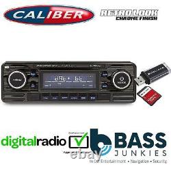 Style rétro DAB BLUETOOTH USB 75x4W Lecteur radio stéréo pour voiture NOIR RMD120DAB-BT/B