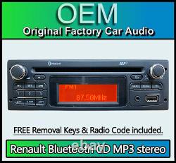 Vauxhall Vivaro Lecteur CD Radio Stéréo Bluetooth Usb Aux Avec Code 281156951r